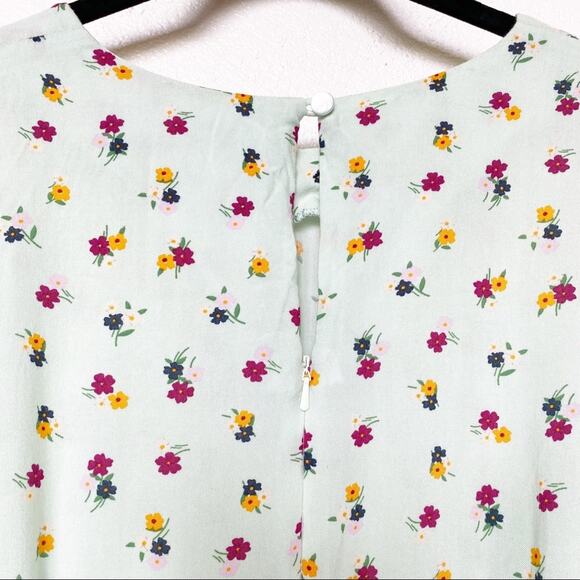 ASOS Fluted Long Sleeve Ruffle Hem Mini Dress Size 14 - Picture 11 of 16